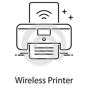 Wireless Printer Icon. Vector Design
