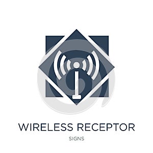 wireless receptor icon in trendy design style. wireless receptor icon isolated on white background. wireless receptor vector icon