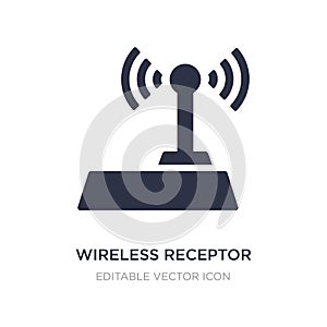 wireless receptor icon on white background. Simple element illustration from Signs concept