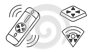 Wireless Remote Control Signal Transmission Vector, vector design Generative AI