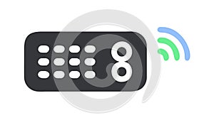 Wireless Remote Control Smart Device Connectivity Home Automation, vector design Generative AI