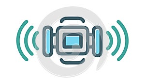 Wireless Remote Control: Smart Device Connectivity Icon, vector design Generative AI