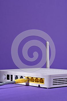 Wireless router close-up