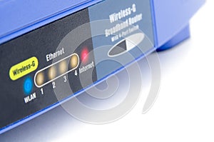 Wireless router close-up