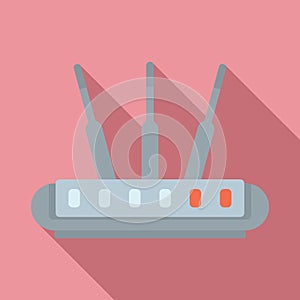 Wireless router icon, flat style