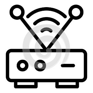 Wireless router icon, outline style