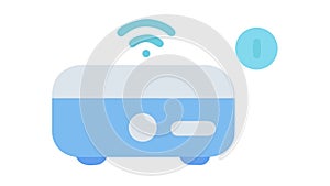 Wireless Router Information Icon for Network Data, vector design Generative AI