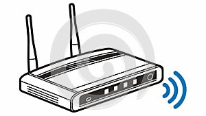 Wireless router, internet connection and network device vector design Generative AI