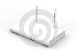 Wireless router isolated 3d model