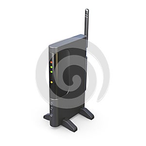 Wireless router isolated 3d model
