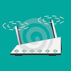 Wireless Router Isolated flat style wifi