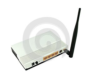 Wireless router isolated on white