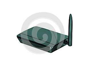 Wireless router isolated on white