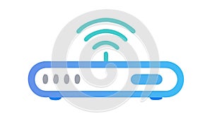 Wireless Router Network Connectivity Device Icon, vector design Generative AI