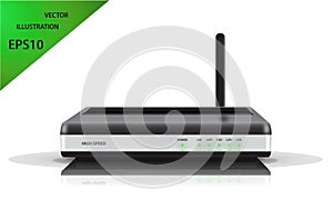 Wireless router on white