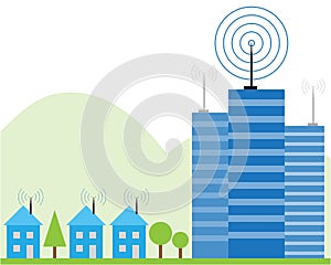 Wireless signal of internet into houses