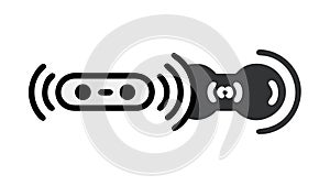 Wireless Signal Sensor Tech Icon, vector design Generative AI
