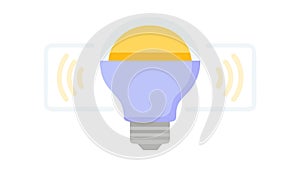 Wireless Smart Light Bulb Control Icon, vector design Generative AI