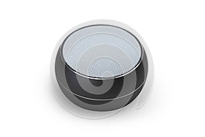 Wireless speaker on a white background.