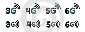 Wireless Technology 5G And More Icons - Different Vector Illustrations Isolated On White Background