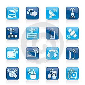 Wireless and technology icons