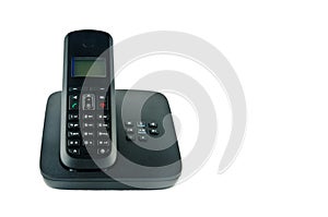 Wireless telephone with cradle