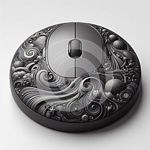 Wireless trackball mouse with a flat shape and precise cursor o