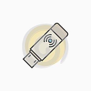 Wireless USB transmitter receiver icon