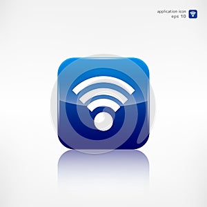 Wireless web icon. Application button.