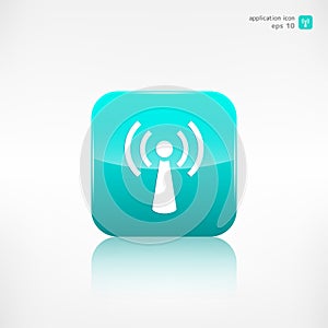 Wireless web icon. Application button.