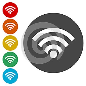 Wireless and wifi icon or sign