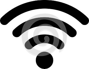 Wireless and wifi icon or sign for remote internet access. Podcast vector symbol. WIfi icon design