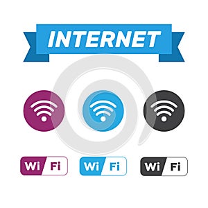 Wireless and wifi icons. Wireless Network Symbol wifi icon. Wire