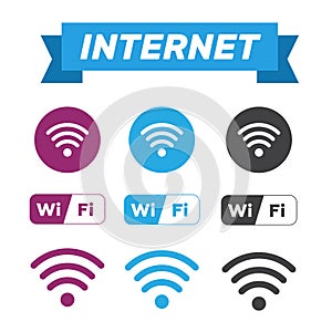 Wireless and wifi icons. Wireless Network Symbol wifi icon. Wire