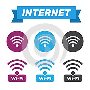 Wireless and wifi icons. Wireless Network Symbol wifi icon. Wire