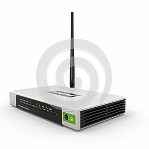 Wireless wifi Router on white background