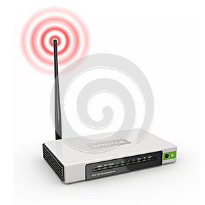 Wireless wifi Router on white background