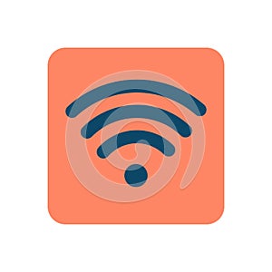 Wireless wifi or sign for remote internet access icon vector Flat style for graphic and web design