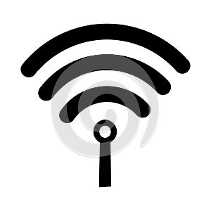 Wireless wifi or sign for remote internet access icon vector on white background, Flat style for graphic and web design