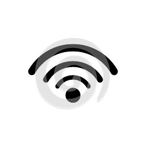 Wireless wifi or sign for remote internet access icon vector on white background, Flat style for graphic and web design