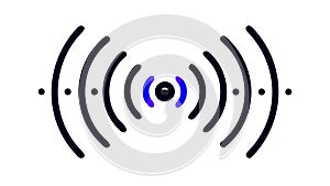 Wireless Wifi Signal Strength Network Icon, vector design Generative AI
