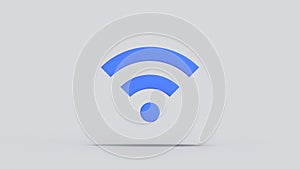 Wireless wifi symbol 3D rendering