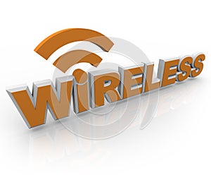 Wireless Word and Symbol - Mobile Connection