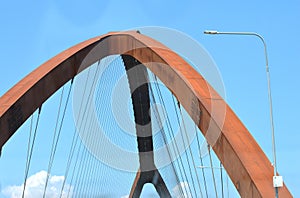 wires on a large bridge