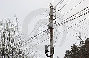 Wires on the old pole