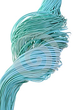 Wires tangles isolated white background