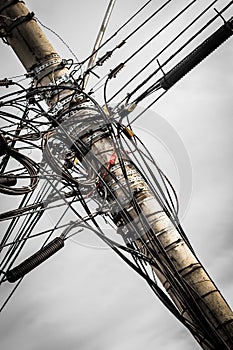 Wires on utility pole