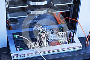 Wiring - Control electrical panel with wires in industry