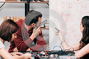 Wiring diagram discussing at laboratory