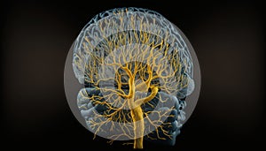 Wiring the Mind: A Close Look at Brain Neuronal Networks Neuronal Communication background photo